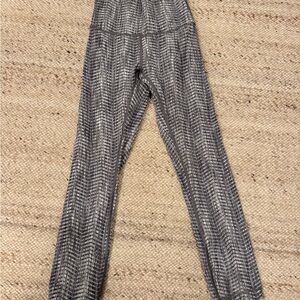 Lululemon Athletica Black and White Patterned Leggings